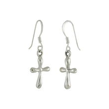 Load image into Gallery viewer, Sterling Silver Cross Dangle Earrings - silverdepot