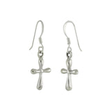 Sterling Silver Cross Dangle Earrings