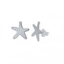 Load image into Gallery viewer, Sterling Silver Fancy Laser Cut Starfish Earrings with Earring Width of 14MM