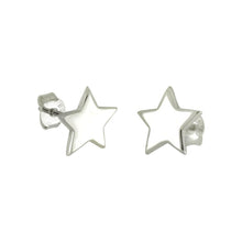 Load image into Gallery viewer, Sterling Silver High Polished Star Stud Earrings - silverdepot
