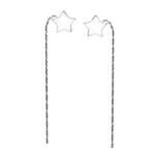 Load image into Gallery viewer, Sterling Silver Star Threader Shaped EarringsAnd Length 2 ??? inchAnd Diameter 9.5 mm