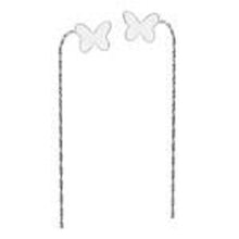 Load image into Gallery viewer, Sterling Silver Butterfly Threader Shaped Earrings, Length 2inch, Width 10.7 mm