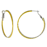 Sterling Silver Double Diamond Cut Tube Rhodium Gold Plated Hoop Earrings