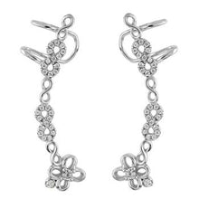 Load image into Gallery viewer, Sterling Silver Fancy Infinity Sign Ear Cuff Earrings with Earring Length of 38.1MM