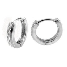Load image into Gallery viewer, Sterling Silver Huggie Hoop Earrings