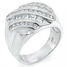 Load image into Gallery viewer, 925 Silver Round and Princess CZ Man Ring, Weight 15.4gramAnd Width 17.5mm