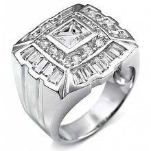 Load image into Gallery viewer, Silver Men C.Z RingAnd Weight 13.8gramAnd Width 21mm