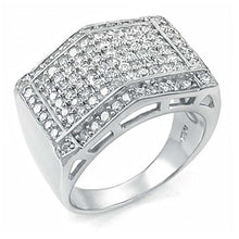 Load image into Gallery viewer, Sterling Silver Micro Pave Setting CZ Man Ring, Weight 11gramAnd Width 16mm