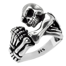 Load image into Gallery viewer, Sterling Silver Oxidized Skeleton Ring