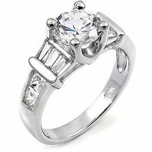 Load image into Gallery viewer, Sterling Silver Fancy Baguette Set CzAnd Channel Set CzAnd And Prong Set Cz Ladies Fashion Ring with Ring Width of 11MM