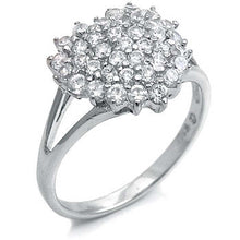 Load image into Gallery viewer, Sterling Silver Fancy Prong Set Cz Heart Ring with Ring Width of 15MM