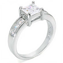 Load image into Gallery viewer, Sterling Silver Fancy Ladies Ring with Channel Set Cz and a Prong Set CzAnd Ring Width of 7MM
