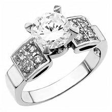 Load image into Gallery viewer, Sterling Silver Fancy Ladies Fashion Ring with 8MM CzAnd Ring Width of 8MM