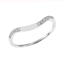 Load image into Gallery viewer, Sterling Silver CZ Curved Band Toe Ring Width-1.5mm