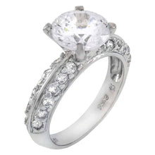 Load image into Gallery viewer, Sterling Silver 7.5mm Round Cubic Zirconia Engagement Ring