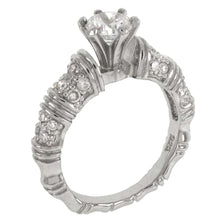 Load image into Gallery viewer, Sterling Silver 5.5mm Round Cubic Zirconia Engagement Ring