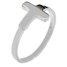 Load image into Gallery viewer, Sterling Silver Sideways Cross Ring