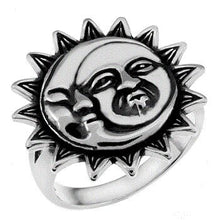 Load image into Gallery viewer, Sterling Silver Moon and Sun Ring
