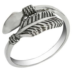 Sterling Silver Oxidized Arrow Ring