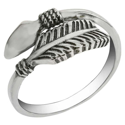 Sterling Silver Oxidized Arrow Adjustable Ring