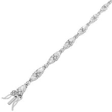 Load image into Gallery viewer, Sterling Silver Simulated Ruby Cubic Zirconia Tennis Bracelet