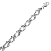 Load image into Gallery viewer, Sterling Silver Butterfly Shape Cz Bracelet with Bracelet Width of 8MM