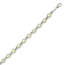 Load image into Gallery viewer, Sterling Silver White Opal Round Shaped BraceletAnd Weight 15.3 gramAnd Length 7 ��� inchAnd Width 7mm