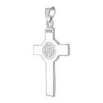 Load image into Gallery viewer, Sterling Silver Double Sided San Benito Cross Pendant