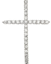 Load image into Gallery viewer, Sterling Silver Cubic Zirconia Cross Pendant,25mm width and Height of 1.42 inches
