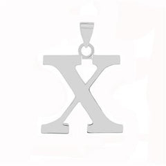 Sterling Silver Polish Initial X Pendant