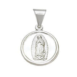 Sterling Silver Medal Lady Of Guadalupe Pendant