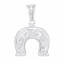 Load image into Gallery viewer, Sterling Silver Horseshoe Pendant with Pendant Dimension of 17MMx22.23MM