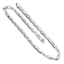 Load image into Gallery viewer, Sterling Silver Valentin Diamond Cut Anklet