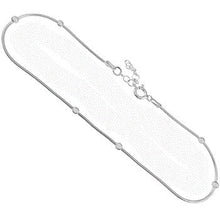 Load image into Gallery viewer, Sterling Silver Round Snake-Bead Anklet