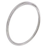 Sterling Silver Rhodium Plated 3 Pieces of Diamond Cut Bangle with Bangle Diameter of 69.85MM and a Bangle Width of 1.8MM for Each Piece