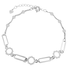 Load image into Gallery viewer, Sterling Silver Rhodium Unique Girl Bracelet Length-6+1inch