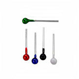 Sterling Silver Assorted Color 1.8mm Ball Nose Stud Straight End