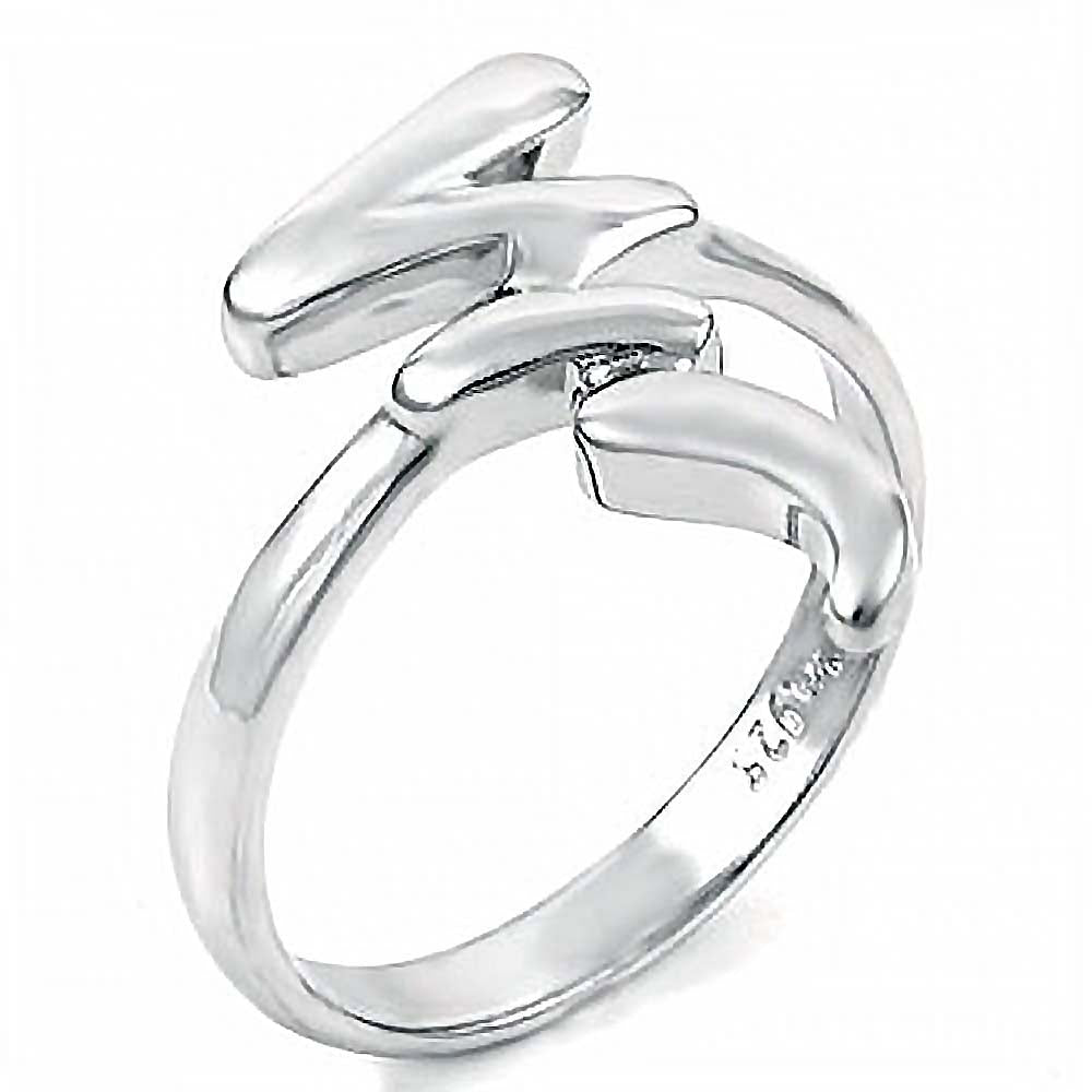 Sterling Silver Stylish Designer Inspired Ring with Ring Width of 19MM