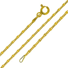 Load image into Gallery viewer, Sterling Silver Italian Fancy Curb Gold Plated Chain