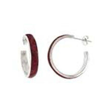 Load image into Gallery viewer, Sterling Silver Red Coral Earrings
