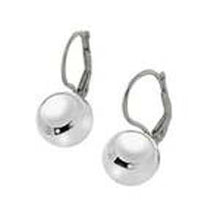 Load image into Gallery viewer, Italian Sterling Silver 10 MM Ball W. Lever Back EarringsAnd Width 10 mm