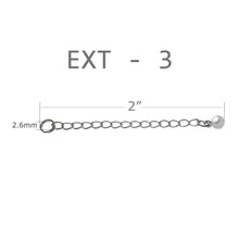 Load image into Gallery viewer, .925 Sterling Silver 2&quot; Extension Long Curb Chain W. Ball