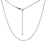 Italian Sterling Silver Fancy Franco with Sliding Ball Adjustable Chain, Adjustable up to 24