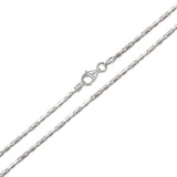 Italian Sterling Silver 1.5mm Heshe Chain