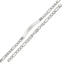 Load image into Gallery viewer, Sterling Silver Figaro ID 120-5.5mm Bracelet, Width 5.7mm