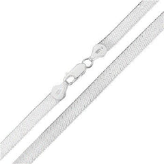 Italian Sterling Silver Flexible Magic Herringbone Chain And Bracelet