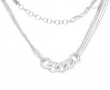 Load image into Gallery viewer, Sterling Silver Fancy Curb Chain Necklace with Necklace Length of 16  and Extension of 2 And Lobster Clasp Closure