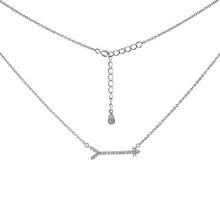 Load image into Gallery viewer, Sterling Silver Italian Arrow Cubic Zirconia Necklace
