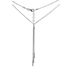 Load image into Gallery viewer, Italian Sterling Silver Fancy  Y  Necklace with Adjustable Length of 16  to 17   and Lobster Claw Clasp