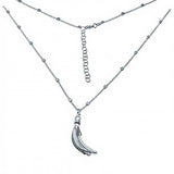 Sterling Silver Italian Fancy Rolo Bead Necklace